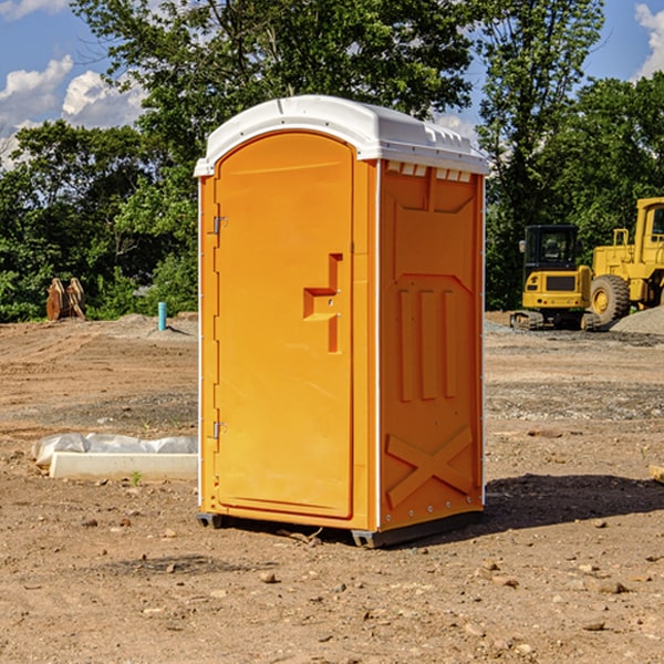 how often are the porta potties cleaned and serviced during a rental period in Grantsburg Illinois